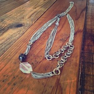 Silver; gold necklace